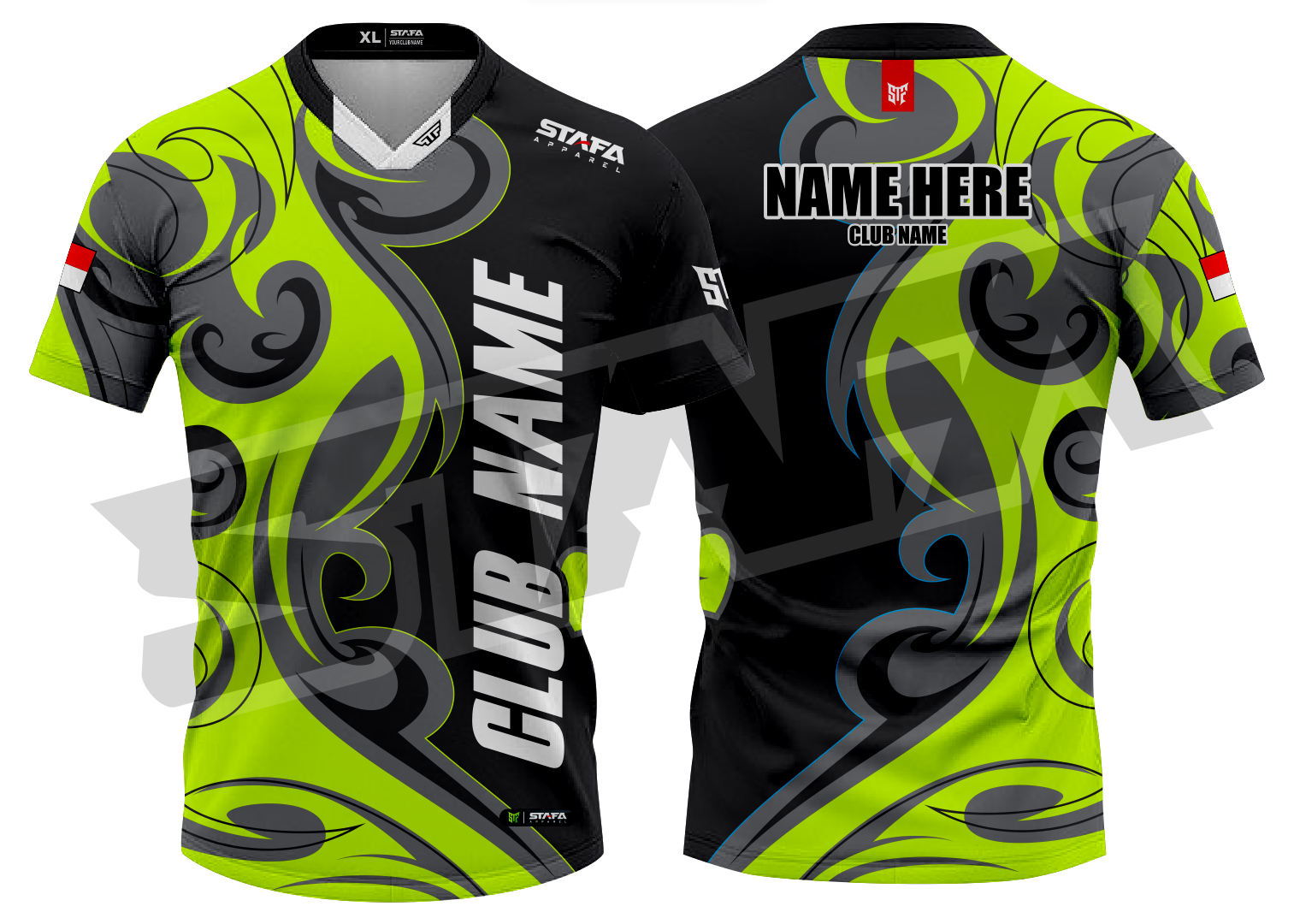 Jersey STF-008 Fluo Hitam