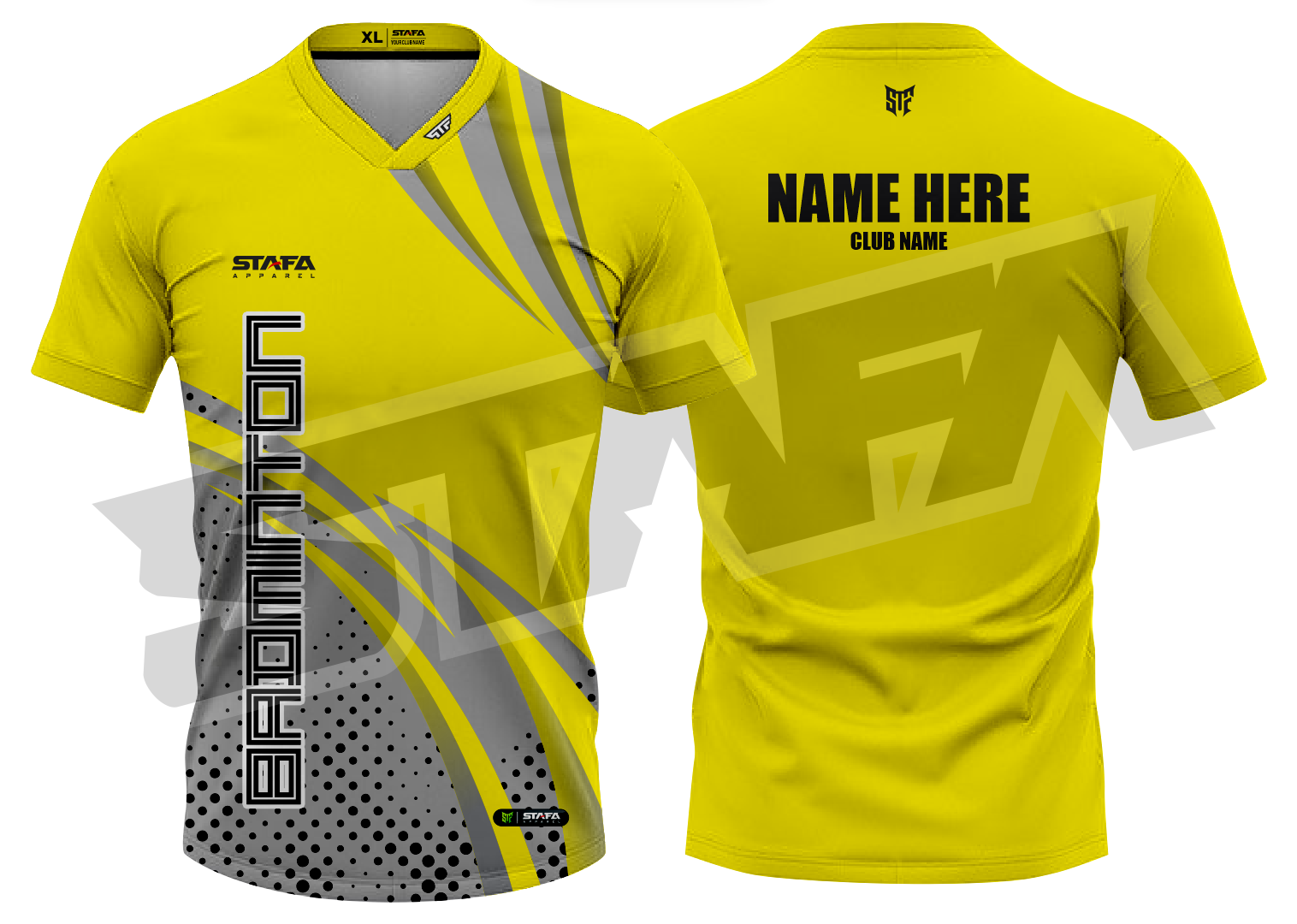 Jersey STF-007 Abu-abu Kuning