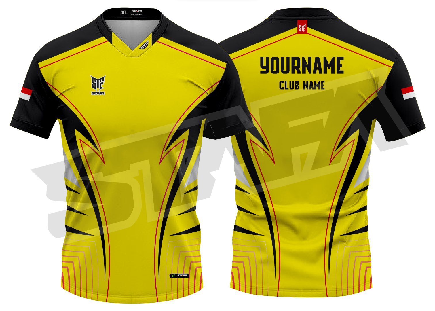 Jersey STF-004 Kuning Hitam