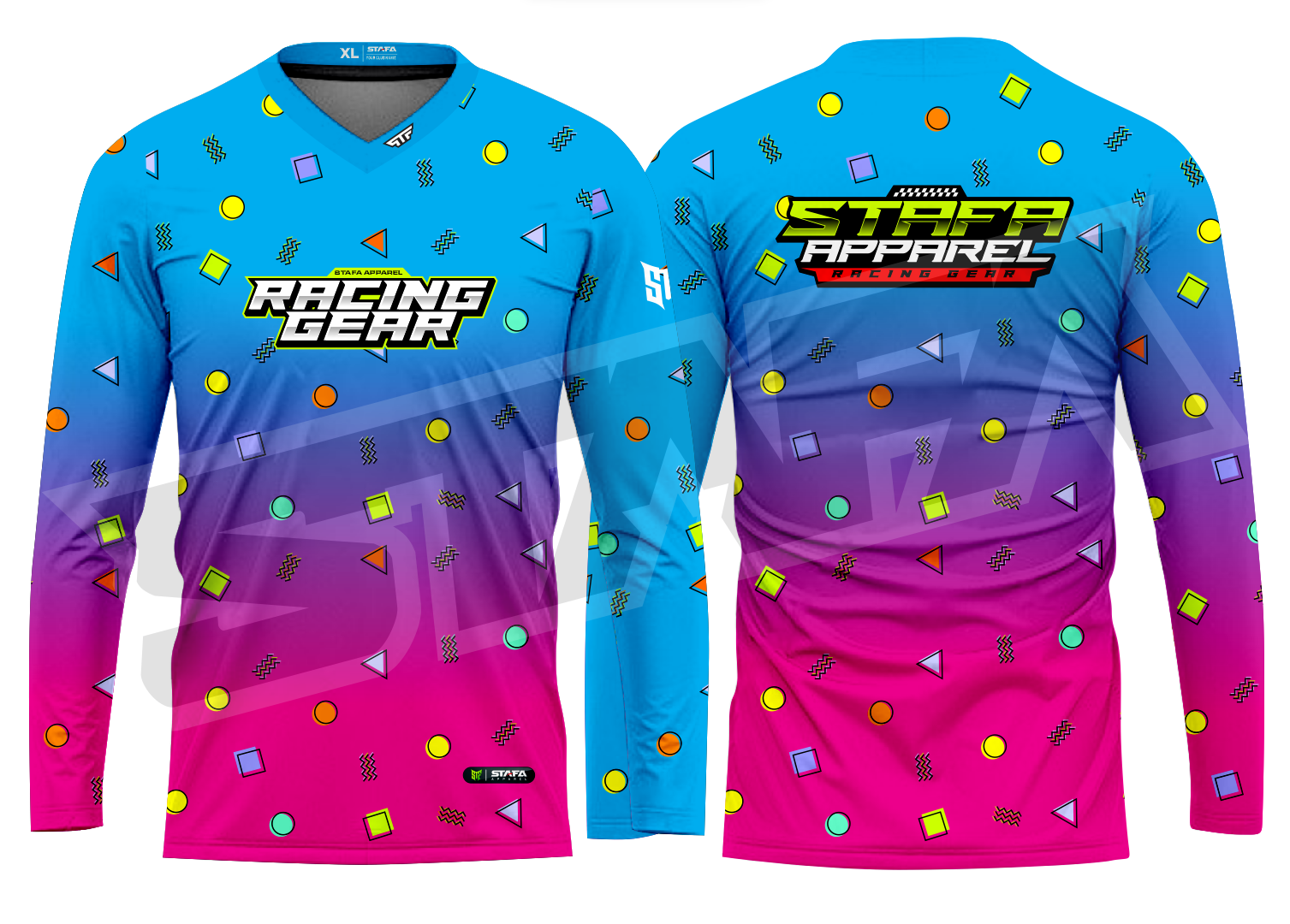 Jersey STF-003 Cyan Magenta